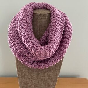 Cozy Orchid Pink Knit Infinity Scarf super warm non scratchy